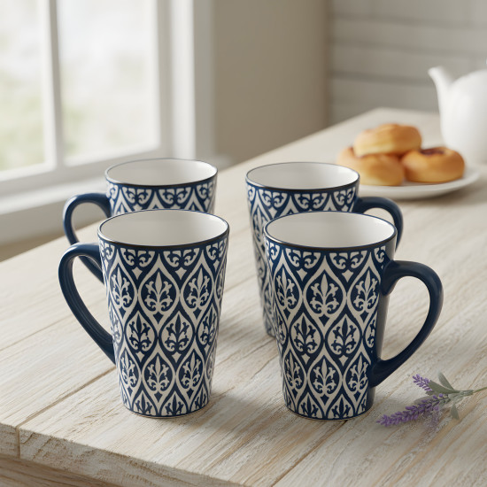 Porcelain Mug Set - 4 Pcs